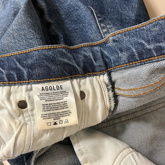 🔥🔥🔥Agolde Straight Leg Blue Jeans Size 30 - Picture 11 of 12